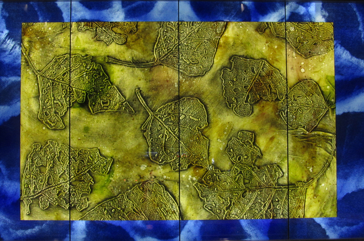 Detail of 4 glass murals, 9\' x 16\'