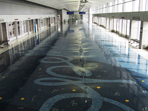 Terrazzo design, 40\' x 500\', Phoenix Sky Harbor Airport