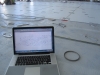 Site inspection with computer design for terrazzo floor