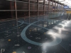 Terrazzo design with 1000 waterjet cut letterforms and handwriting